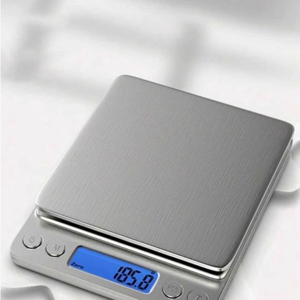 1pc Stainless Steel Electronic Scale, Silver Color Digital Scale For Kitchen